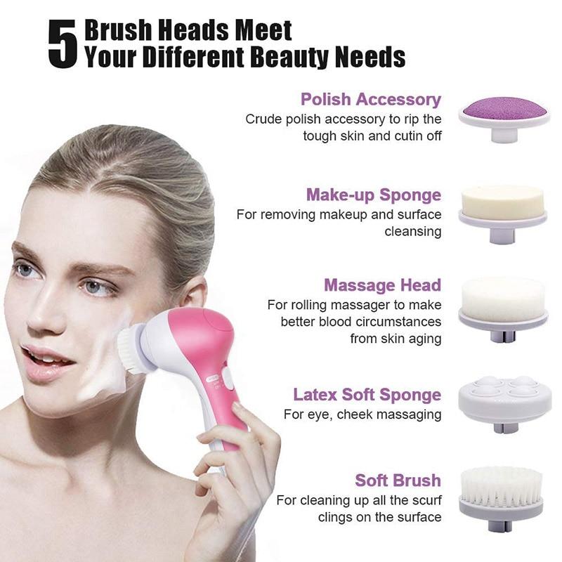 5 in 1 face massage cleansing brush and face cleansing massage brush