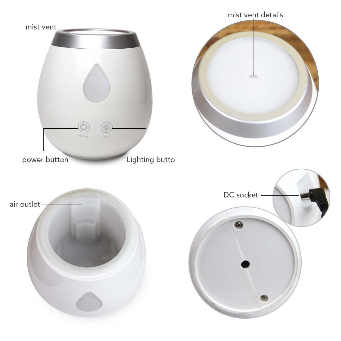 7 LED Color Ultrasonic Aroma Diffuser and Humidifier