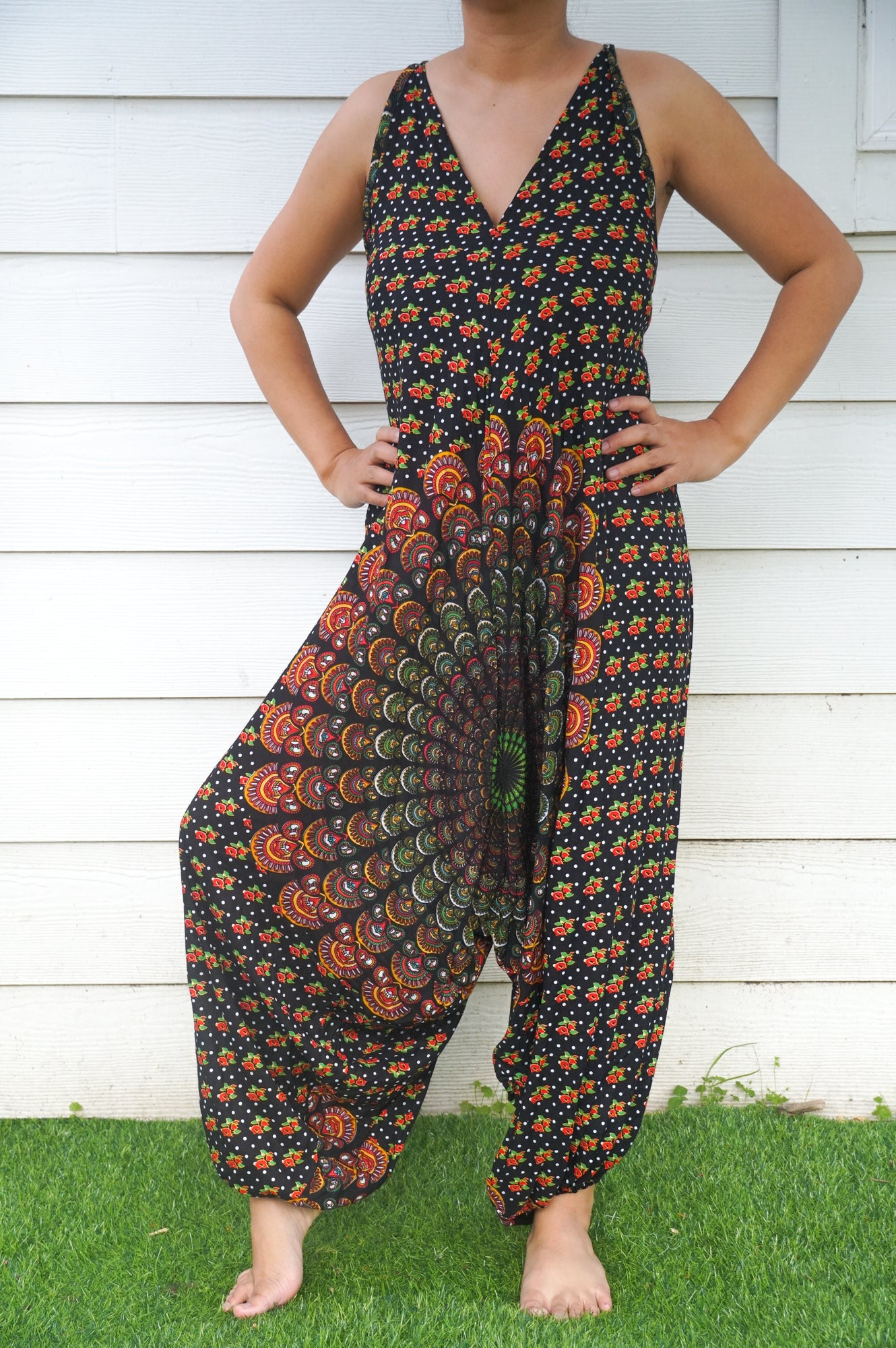 Black Chakra Hippie Jumpsuits