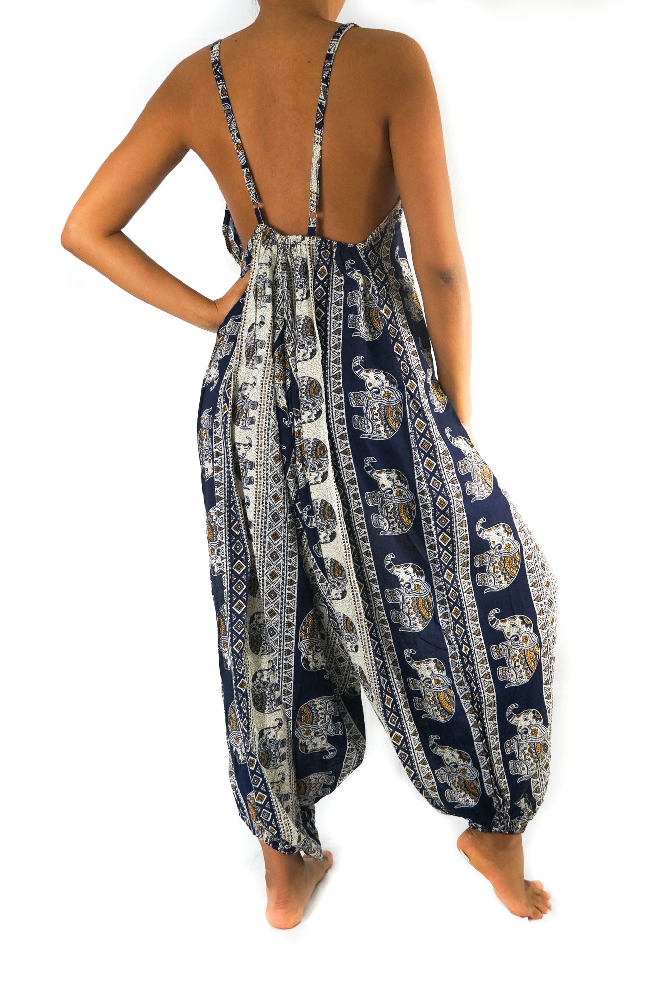 Blue Elephant Hippie Jumpsuit