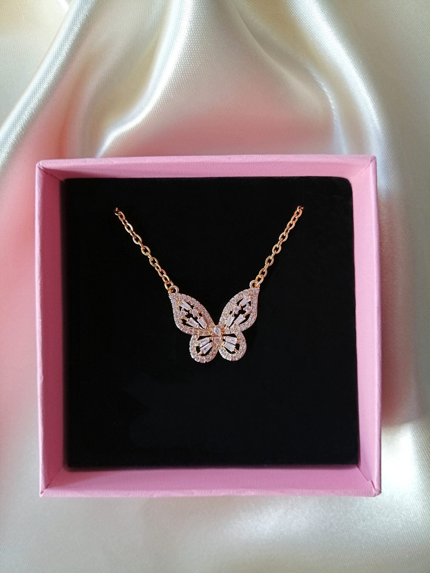 24K Gold Plated Butterfly Pendant Necklace