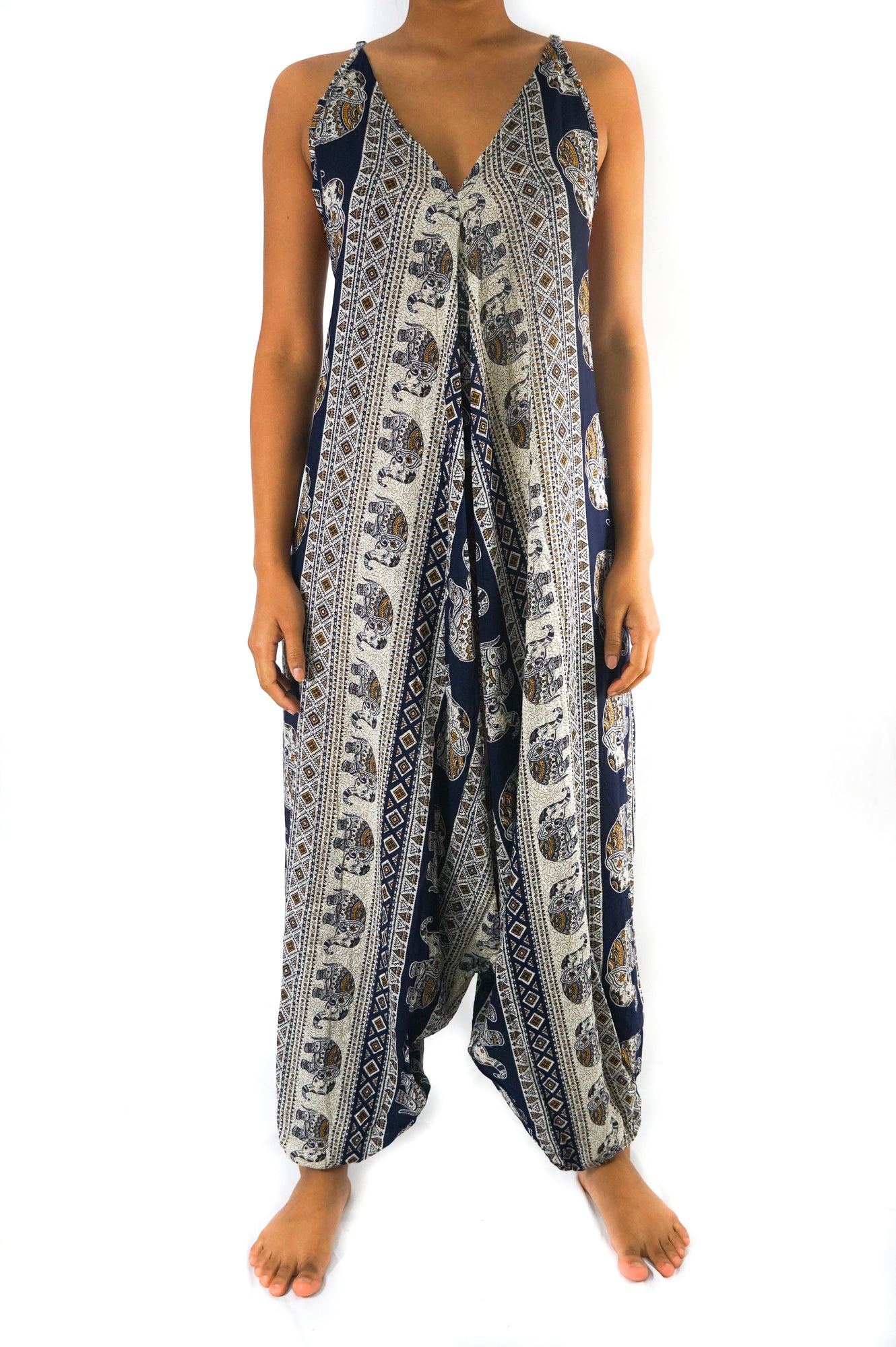 Blue Elephant Hippie Jumpsuit