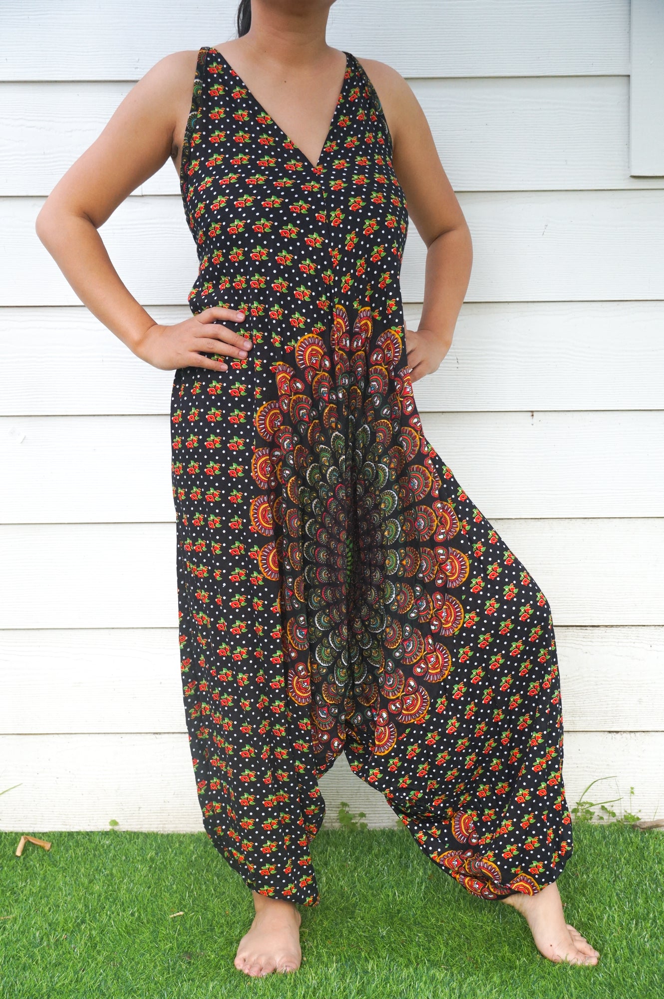 Black Chakra Hippie Jumpsuits