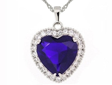 Blue Heart of Sea Pendant Necklace