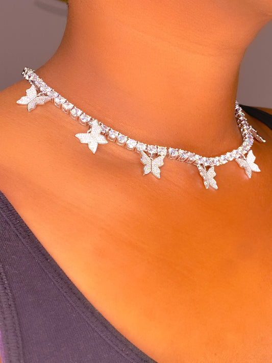 Necklace - So Icy Butterfly Choker