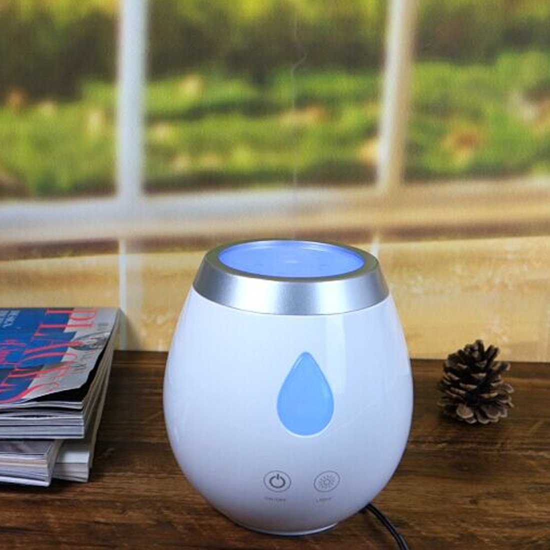 ultrasonic aroma humidifier with 7 color changing led